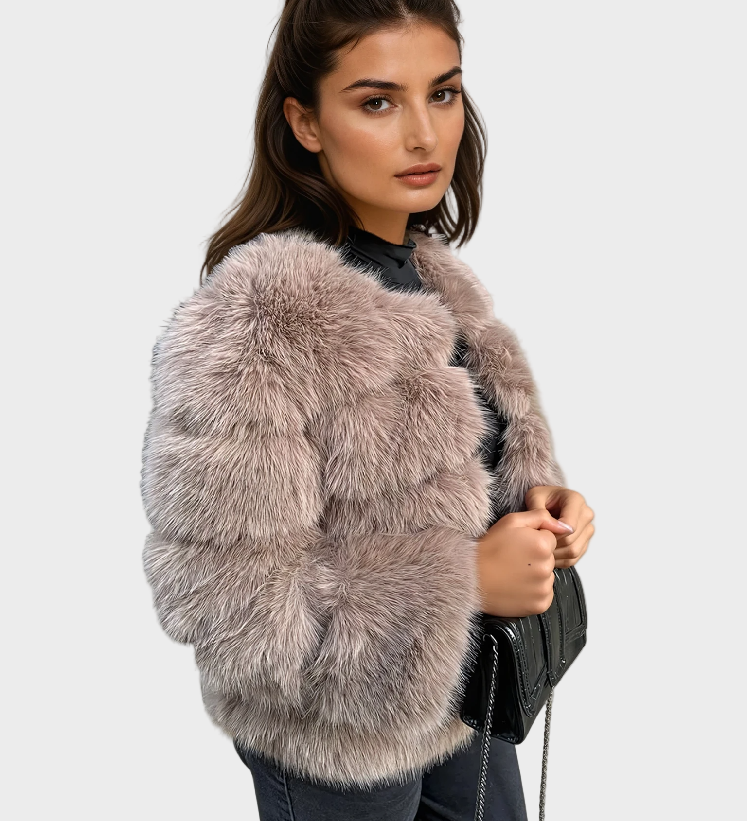 Amira - Elegantiška dirbtinio kailio striukė